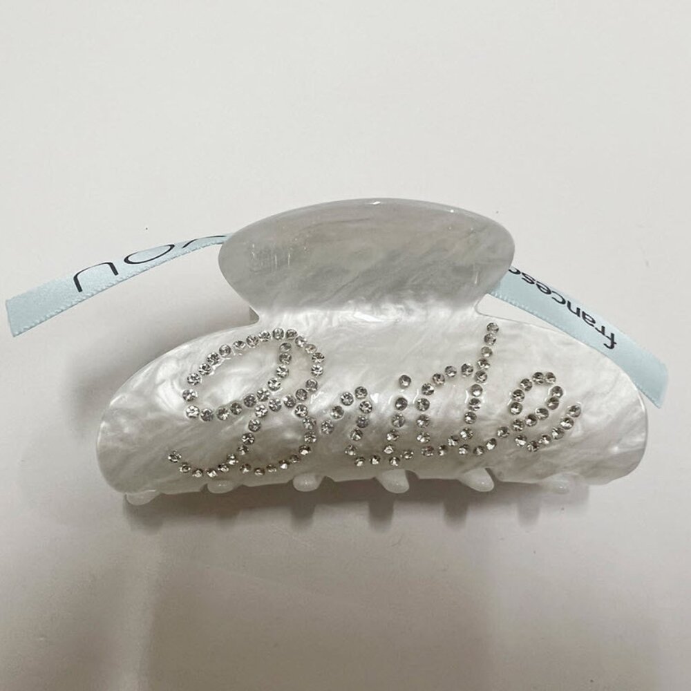 "BRIDE" RESIN JAW HAIR CLIP